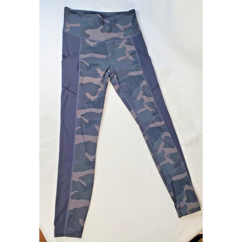 RVCA Leggings Womens MEDIUM Camo Colorway High Rise Athletic Yoga Pants